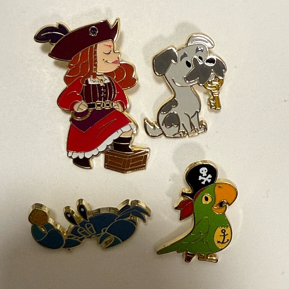 Disney Pins - 4 Pins from Pirates of Caribbean Booster Set